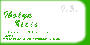ibolya milis business card